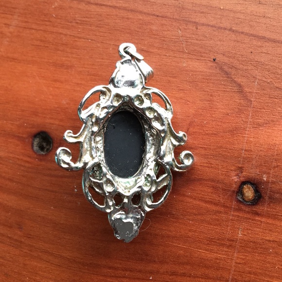 Vintage Pendant with Carved Rose - Picture 3 of 3